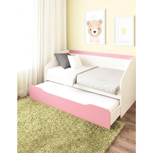 Кровать Софа 10 Белый + розовый Кровать Софа 10 Белый + розовый