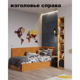 Кровать "Мики" с мягким изголовьем