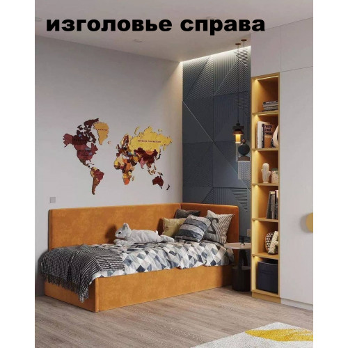 Кровать "Мики" с мягким изголовьем