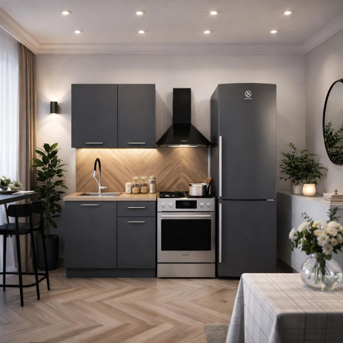 Кухня "Антрацит-6"