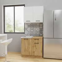 Кухня "Дуб вотан-6" Дуб вотан + белый Кухня "Дуб вотан-6" Дуб вотан + белый