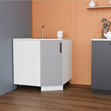 Мойка 04 угловая Белый+Серый