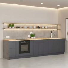 Кухня Антрацит+Цемент 3300мм Кухня Антрацит+Цемент 3300мм