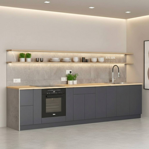 Кухня Антрацит+Цемент 3300мм