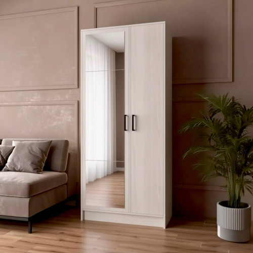 Распашной шкаф 55 Белый дуб