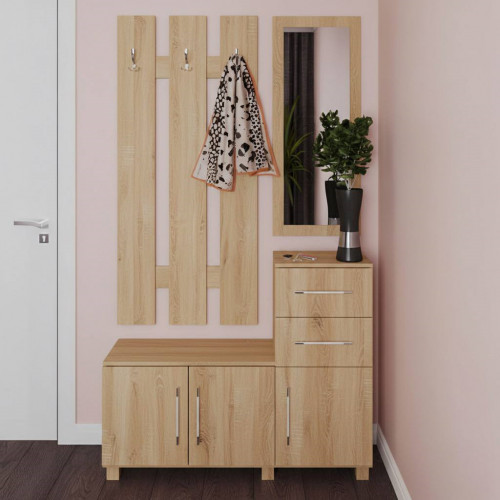 Прихожая П-2 Дуб сонома Сборка в подарок