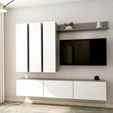 Стенка-97 Серый + Белый Сборка в подарок Стенка-97 Серый + Белый Сборка в подарок