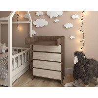 Комод 113 с пеленальным столиком Шимо темный + Шимо светлый