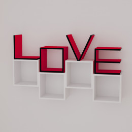 Полка "LOVE"-3 (Сборка в подарок)