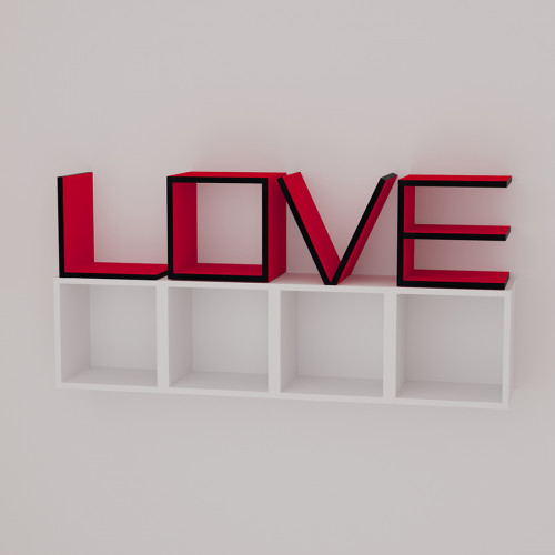 Полка "LOVE"-3 (Сборка в подарок)