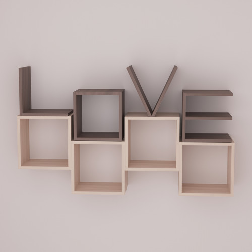 Полка "LOVE"-3 (Сборка в подарок)
