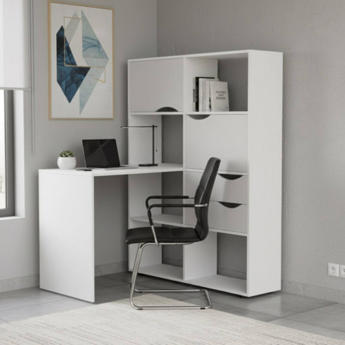 Письменный стол 32 Белый+Серый Сборка в подарок Письменный стол 32 Белый+Серый Сборка в подарок