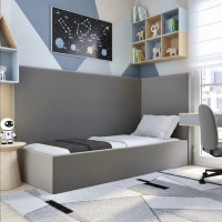 Кровать "Мики" с мягким изголовьем 0,8х1,9м