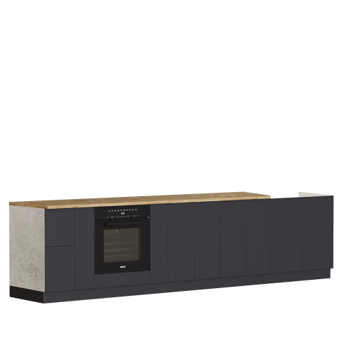 Кухня Антрацит+Цемент 3300мм